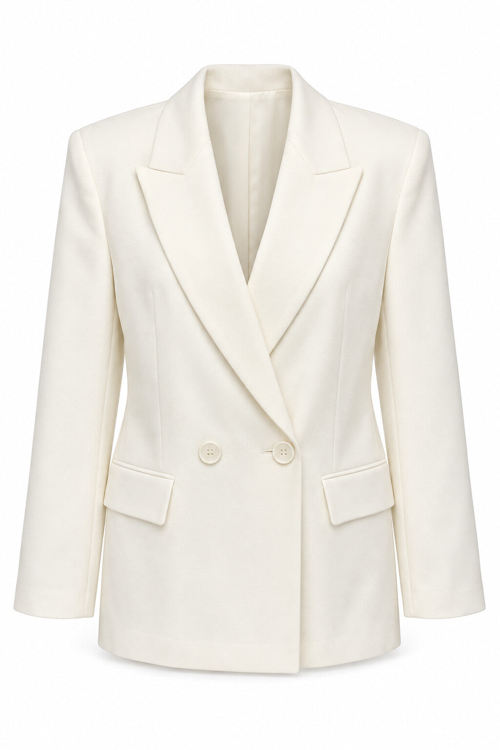 Kruvaze Düğmeli Blazer Ceket