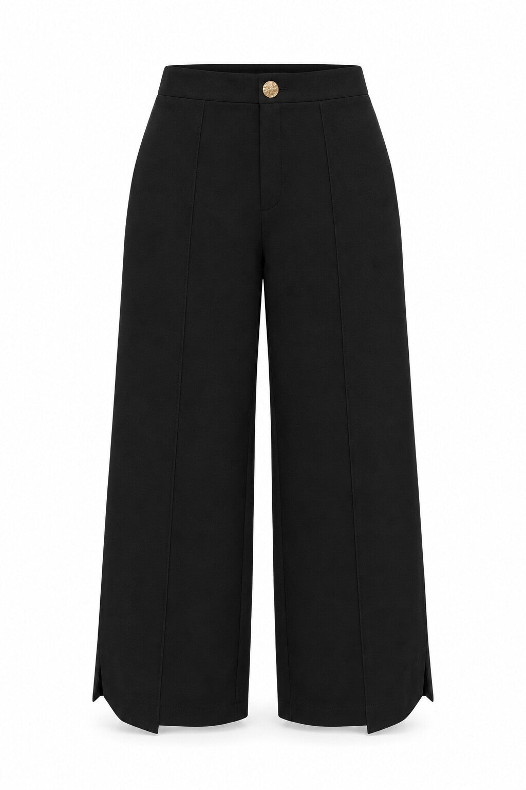 Gold Düğmeli Dikiş Detaylı Culotte Pantolon